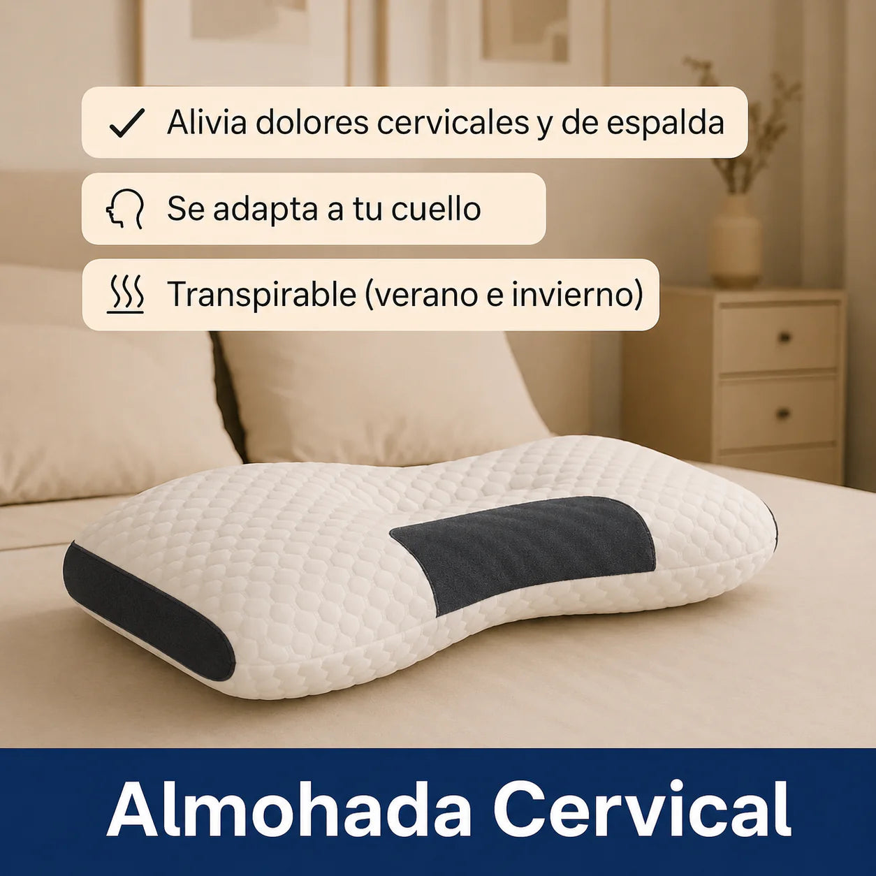 Almohada Ortopédica Cervical 😴